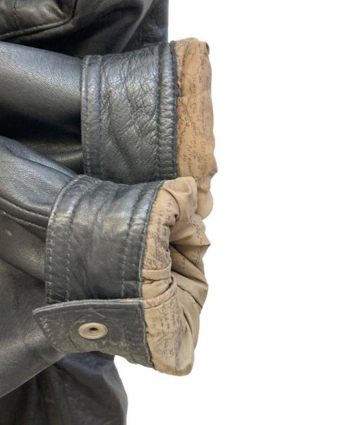 D'HOMME A HOMME（ドムアオム）D'HOMME A HOMME (ドムアオム) シープレザージャケット ブラック サイズ:Lの古着・服飾アイテム