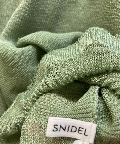 Snidel（スナイデル）Snidel (スナイデル) シアーフリルペプラムプルオーバー グリーン サイズ:ONE SIZEの古着・服飾アイテム