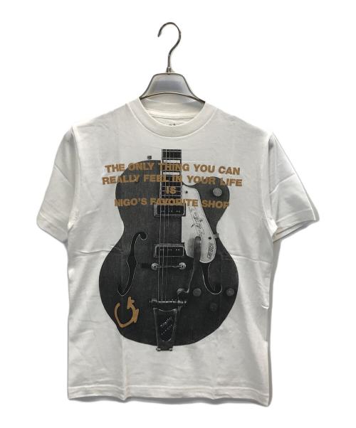GOODENOUGH（グッドグリーフ）GOODENOUGH (グッドイナフ) NIGO (二ゴー) 復刻グレッチギター Tシャツ ホワイト サイズ:Sの古着・服飾アイテム