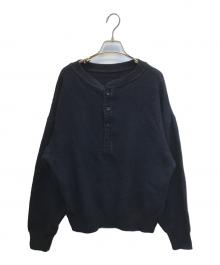 FRAMeWORK（フレームワーク）の古着「カノコ2WAYヘンリーニット」｜インディゴ