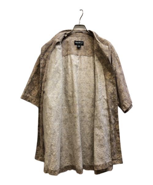 Eddie Bauer（エディーバウアー）Eddie Bauer (エディーバウアー) コットンリネン半袖シャツ ブラウン サイズ:Lの古着・服飾アイテム