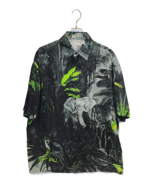 VALENTINO（ヴァレンティノ）VALENTINO (ヴァレンティノ) 総柄半袖シャツ ブラック サイズ:Mの古着・服飾アイテム