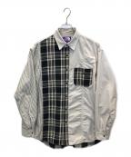 THE NORTHFACE PURPLELABELザ・ノースフェイス パープルレーベル）の古着「Plaid Patchwork Shirt」｜グレー