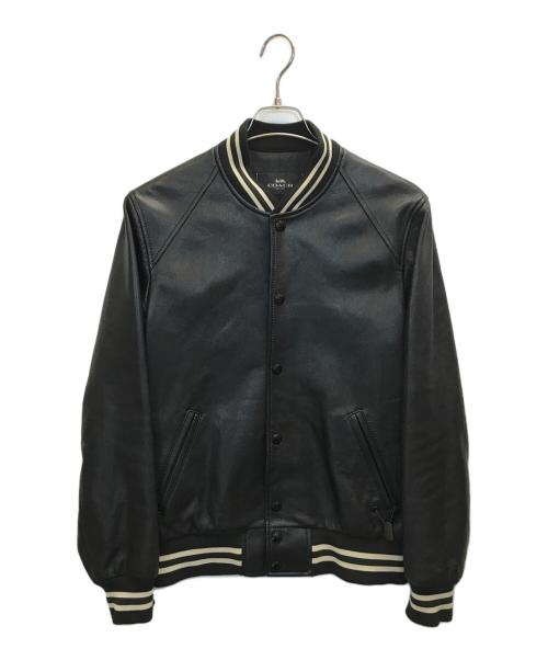 COACH（コーチ）COACH (コーチ) レザースタジャン ブラック サイズ:Sの古着・服飾アイテム