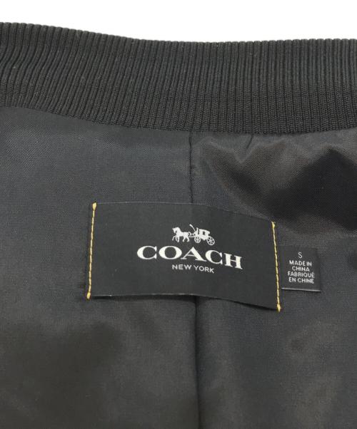 COACH（コーチ）COACH (コーチ) レザースタジャン ブラック サイズ:Sの古着・服飾アイテム