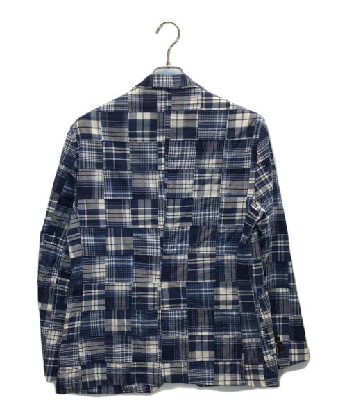 POLO RALPH LAUREN（ポロ・ラルフローレン）POLO RALPH LAUREN (ポロ・ラルフローレン) パッチワークテーラードジャケット ブルー サイズ:40Sの古着・服飾アイテム