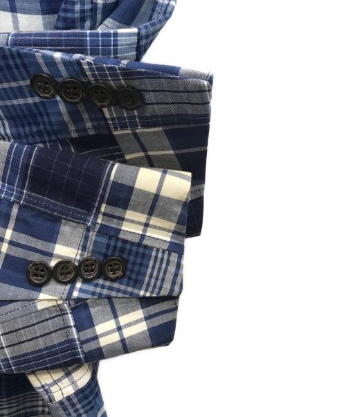 POLO RALPH LAUREN（ポロ・ラルフローレン）POLO RALPH LAUREN (ポロ・ラルフローレン) パッチワークテーラードジャケット ブルー サイズ:40Sの古着・服飾アイテム