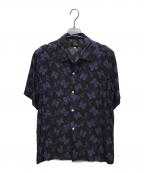 Needles×STUDIOUSニードルズ×ステュディオス）の古着「別注Papillon Emb. S/S shirt」｜パープル
