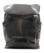 COACHコーチ）の古着「リーグ フラップ バックパック」｜ブラック