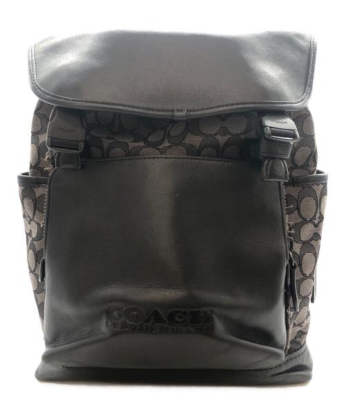 COACH（コーチ）COACH (コーチ) リーグ フラップ バックパック ブラックの古着・服飾アイテム