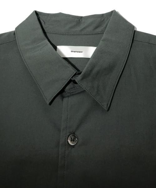 Graphpaper（グラフペーパー）Graphpaper (グラフペーパー) Stretch Typewriter S/S Oversized Box Shirt グレー サイズ:-の古着・服飾アイテム