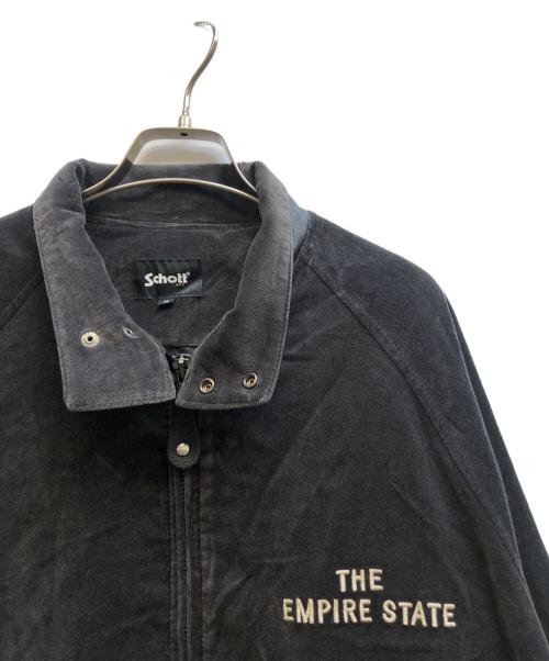 Schott（ショット）Schott (ショット) LEATHER COMBI SOUVENIR JACKET グレー サイズ:XLの古着・服飾アイテム