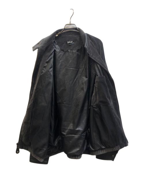 Schott（ショット）Schott (ショット) LEATHER COMBI SOUVENIR JACKET グレー サイズ:XLの古着・服飾アイテム