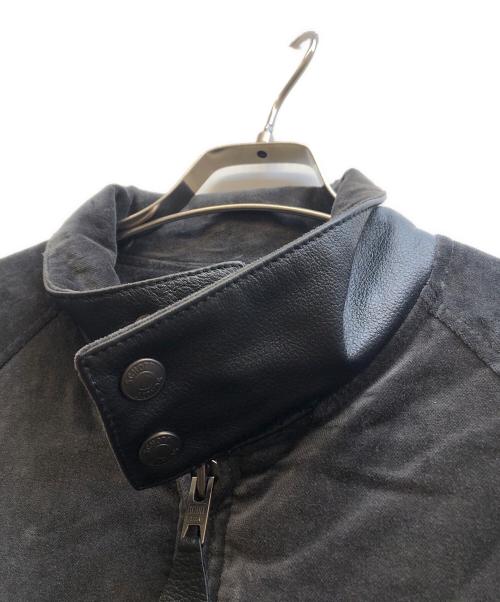 Schott（ショット）Schott (ショット) LEATHER COMBI SOUVENIR JACKET グレー サイズ:XLの古着・服飾アイテム