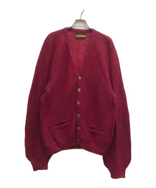 ARROW（アロー）ARROW (アロー) モヘヤウールカーディガン レッド サイズ:Lの古着・服飾アイテム