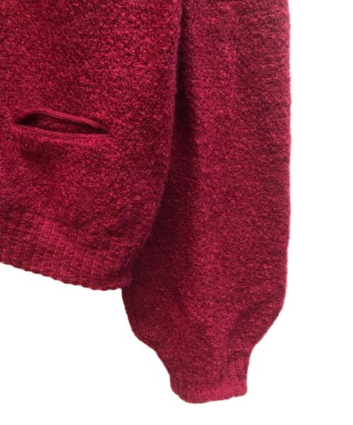 ARROW（アロー）ARROW (アロー) モヘヤウールカーディガン レッド サイズ:Lの古着・服飾アイテム