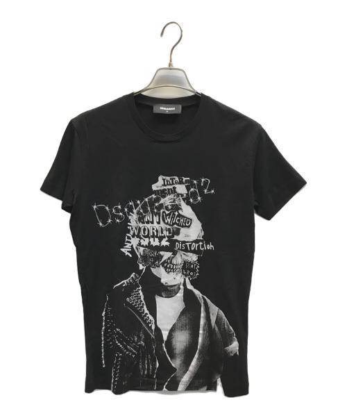 DSQUARED2（ディースクエアード）DSQUARED2 (ディースクエアード) CHIC DAN FITプリントTシャツ ブラック サイズ:Mの古着・服飾アイテム