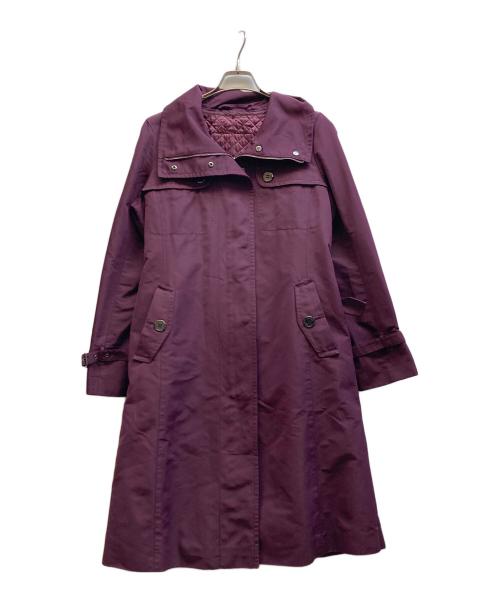 BURBERRY（バーバリー）BURBERRY (バーバリー) ライナー付スタンドカラーコート パープル サイズ:38の古着・服飾アイテム