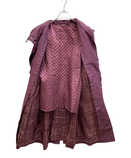 BURBERRY（バーバリー）BURBERRY (バーバリー) ライナー付スタンドカラーコート パープル サイズ:38の古着・服飾アイテム