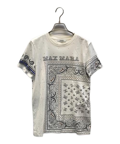 MaxMara（マックスマーラ）MaxMara (マックスマーラ) ORESTE PRINTED T-SHIRT ホワイト サイズ:Sの古着・服飾アイテム