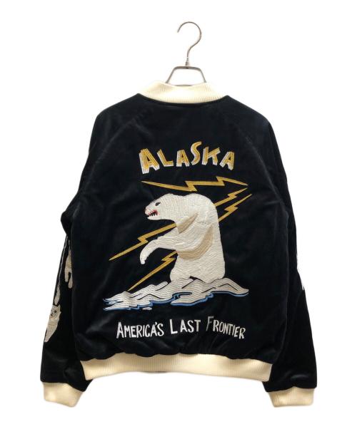 HOUSTON（ヒューストン）HOUSTON (ヒューストン) 別珍スカジャン ブラック サイズ:MEDIUMの古着・服飾アイテム