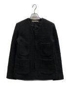 theory luxeセオリーリュクス）の古着「ノーカラーツイードジャケット」｜ブラック