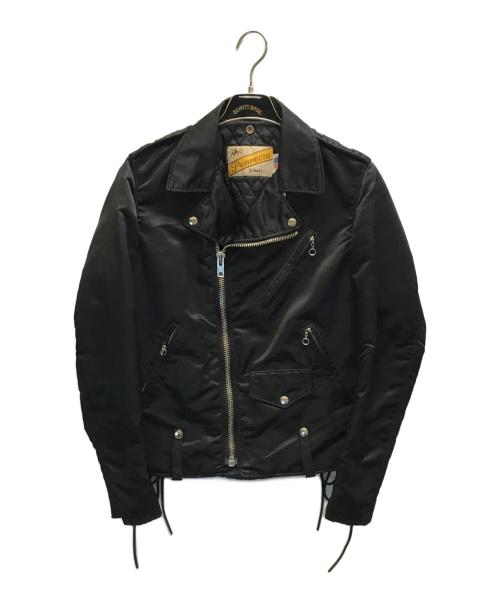 Schott（ショット）Schott (ショット) ナイロンダブルライダースジャケット ブラック サイズ:36の古着・服飾アイテム