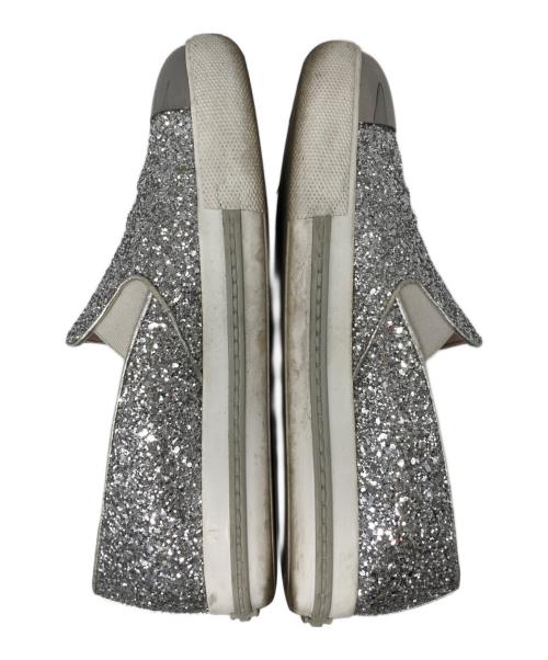MIU MIU（ミュウミュウ）MIU MIU (ミュウミュウ) グリッタースリッポン シルバー サイズ:36の古着・服飾アイテム