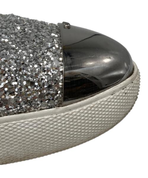 MIU MIU（ミュウミュウ）MIU MIU (ミュウミュウ) グリッタースリッポン シルバー サイズ:36の古着・服飾アイテム