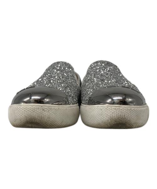 MIU MIU（ミュウミュウ）MIU MIU (ミュウミュウ) グリッタースリッポン シルバー サイズ:36の古着・服飾アイテム