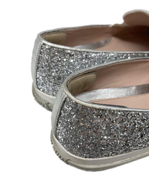 MIU MIU（ミュウミュウ）MIU MIU (ミュウミュウ) グリッタースリッポン シルバー サイズ:36の古着・服飾アイテム