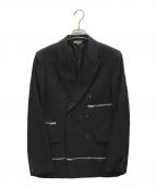COMME des GARCONS HOMME DEUXコムデギャルソン オム ドゥ）の古着「ストライプダブルジャケット」｜ブラック