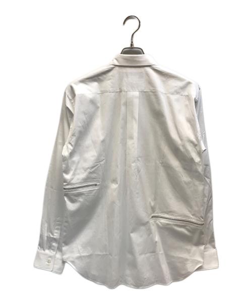 COMME des GARCONS HOMME DEUX（コムデギャルソン オム ドゥ）COMME des GARCONS HOMME DEUX (コムデギャルソン オム ドゥ) ジップデザイン長袖シャツ ホワイト サイズ:Mの古着・服飾アイテム