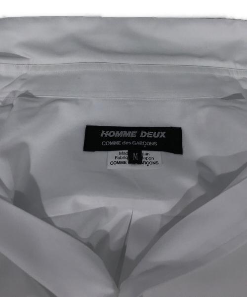 COMME des GARCONS HOMME DEUX（コムデギャルソン オム ドゥ）COMME des GARCONS HOMME DEUX (コムデギャルソン オム ドゥ) ジップデザイン長袖シャツ ホワイト サイズ:Mの古着・服飾アイテム
