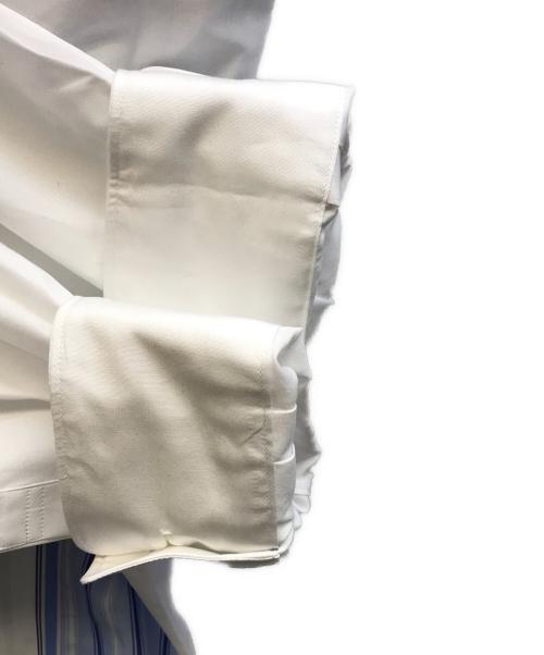 COMME des GARCONS HOMME DEUX（コムデギャルソン オム ドゥ）COMME des GARCONS HOMME DEUX (コムデギャルソン オム ドゥ) ストライプ切替長袖シャツ ブルー サイズ:Mの古着・服飾アイテム