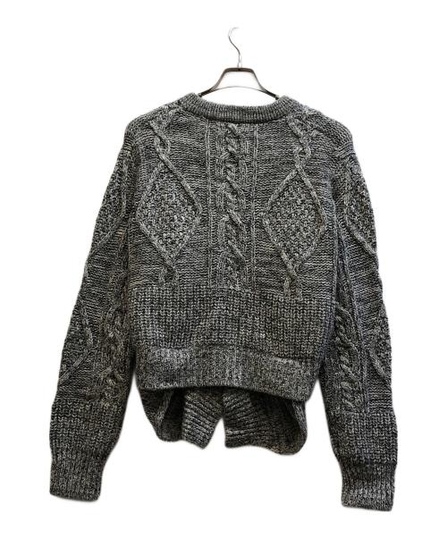 TOGA PULLA（トーガ プルラ）TOGA PULLA (トーガ プルラ) CABLE KNIT TOP グレー サイズ:Mの古着・服飾アイテム