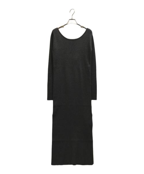 LEINWANDE（ラインヴァンド）LEINWANDE (ラインヴァンド) Belted Knit Dress グレー サイズ:F 未使用品の古着・服飾アイテム