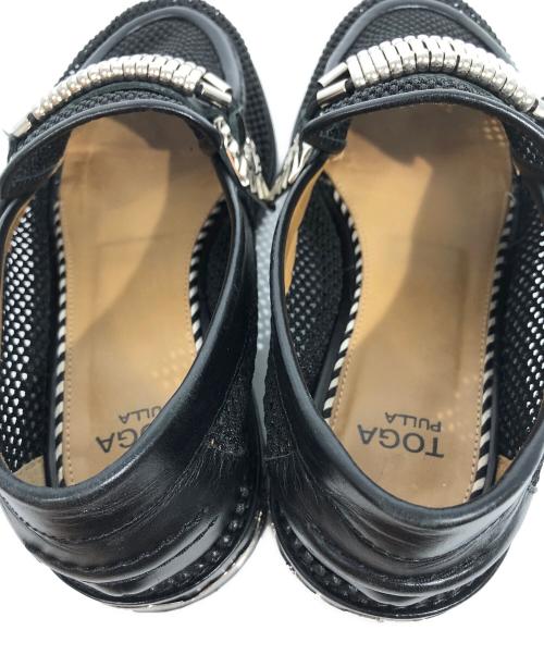 TOGA PULLA（トーガ プルラ）TOGA PULLA (トーガ プルラ) メッシュローファー ブラック サイズ:36の古着・服飾アイテム