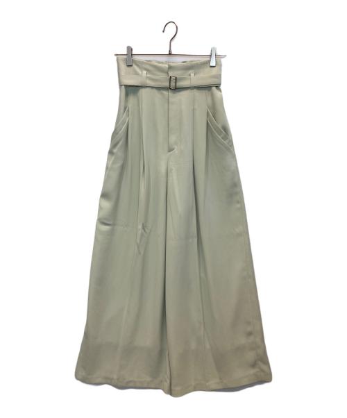 Lily Brown（リリーブラウン）Lily Brown (リリーブラウン) ハイウエストタックワイドパンツ グリーン サイズ:1の古着・服飾アイテム