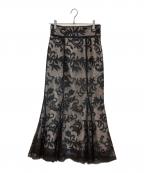 Snidelスナイデル）の古着「レースアップマーメイドスカート」｜ブラック