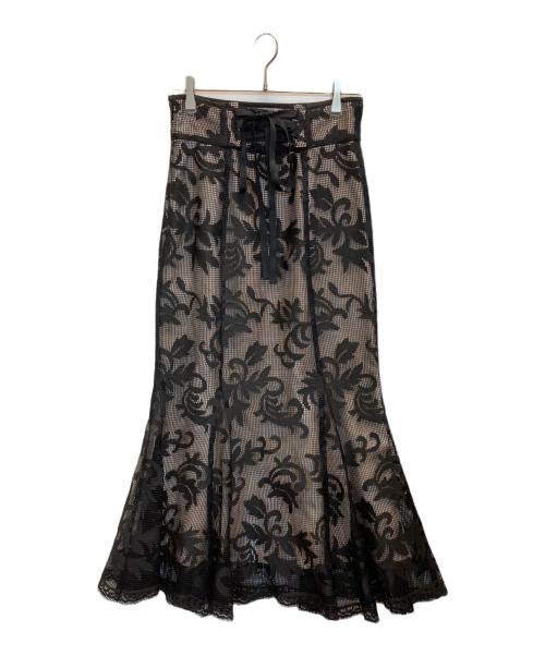 Snidel（スナイデル）Snidel (スナイデル) レースアップマーメイドスカート ブラック サイズ:1の古着・服飾アイテム