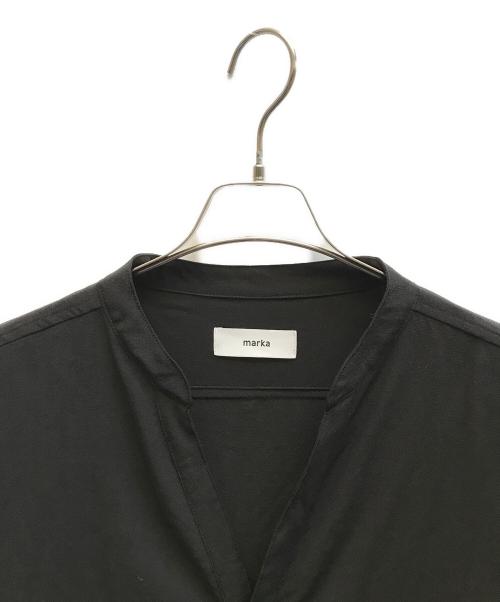 MARKA（マーカ）MARKA (マーカ) スーパー120’sウールワッシャートロピカルバンドカラースキッパーシャツ ブラック サイズ:1の古着・服飾アイテム