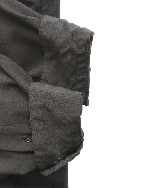 MARKA（マーカ）MARKA (マーカ) スーパー120’sウールワッシャートロピカルバンドカラースキッパーシャツ ブラック サイズ:1の古着・服飾アイテム