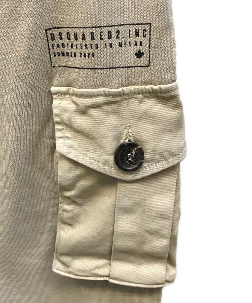 DSQUARED2（ディースクエアード）DSQUARED2 (ディースクエアード) CIPRO FIT HOODIE ベージュ サイズ:Mの古着・服飾アイテム