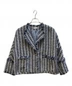 IENAイエナ）の古着「＆NAVY ブルーツイードジャケット」｜ネイビー