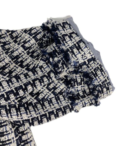 IENA（イエナ）IENA (イエナ) ＆NAVY ブルーツイードジャケット ネイビー サイズ:36の古着・服飾アイテム