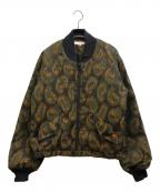 SASQUATCHfabrix.サスクワッチファブリックス）の古着「JACQUARD FLIGHT JACKET」｜カーキ×ブラウン