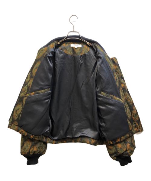 SASQUATCHfabrix.（サスクワッチファブリックス）SASQUATCHfabrix. (サスクワッチファブリックス) JACQUARD FLIGHT JACKET カーキ×ブラウン サイズ:LARGEの古着・服飾アイテム