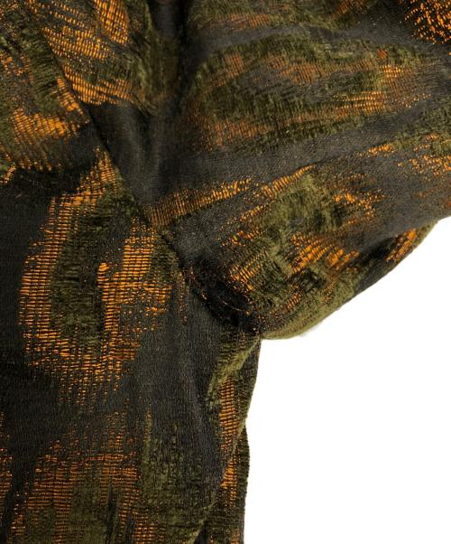 SASQUATCHfabrix.（サスクワッチファブリックス）SASQUATCHfabrix. (サスクワッチファブリックス) JACQUARD FLIGHT JACKET カーキ×ブラウン サイズ:LARGEの古着・服飾アイテム