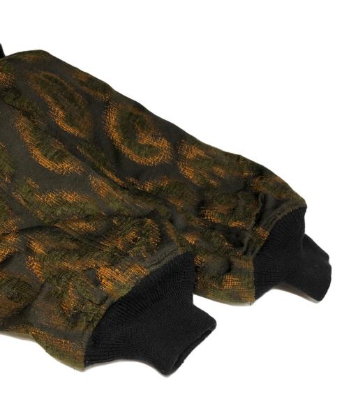 SASQUATCHfabrix.（サスクワッチファブリックス）SASQUATCHfabrix. (サスクワッチファブリックス) JACQUARD FLIGHT JACKET カーキ×ブラウン サイズ:LARGEの古着・服飾アイテム